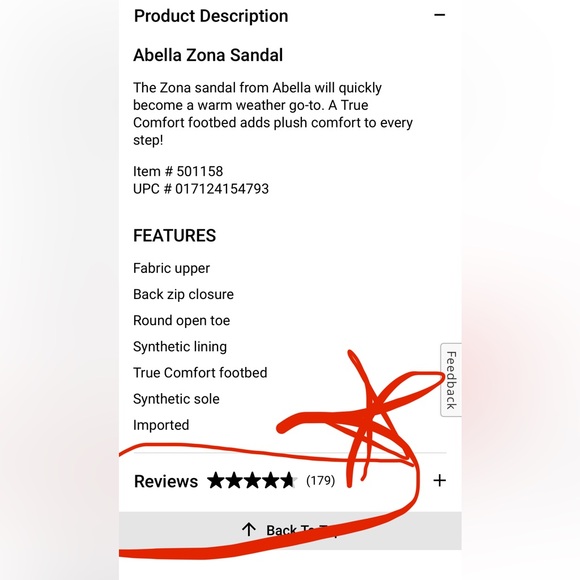 Abella Gladiator Zona Sandals True Comfort 6.5 NWT - Picture 11 of 12